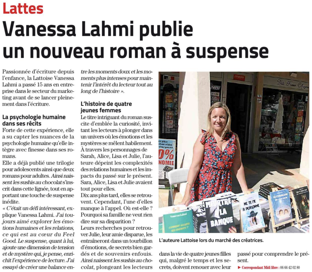 Vanessa Lahmi Midi Libre